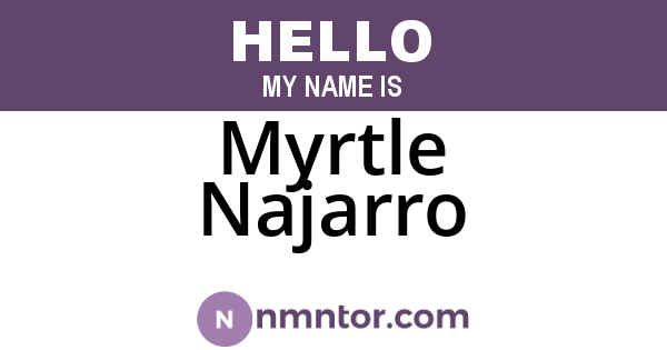 Myrtle Najarro