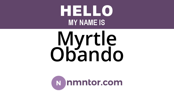 Myrtle Obando