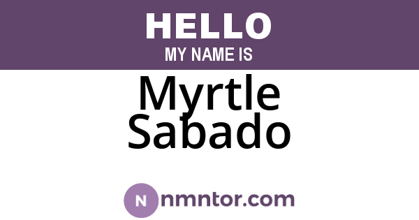 Myrtle Sabado