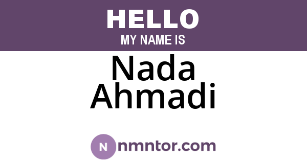 Nada Ahmadi