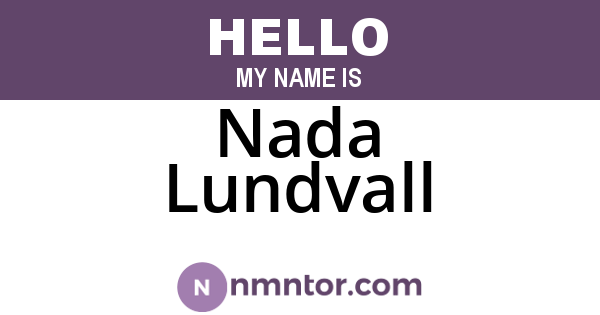 Nada Lundvall