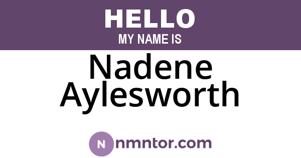 Nadene Aylesworth