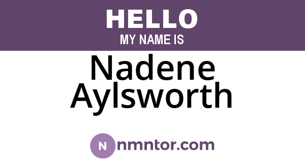 Nadene Aylsworth