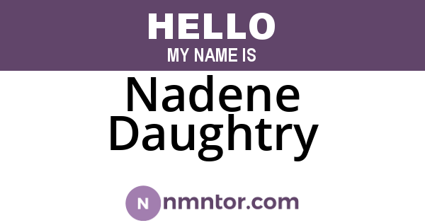 Nadene Daughtry