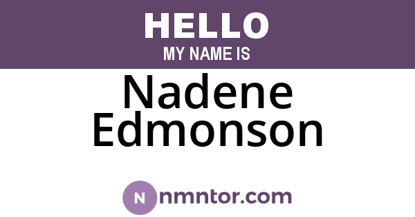 Nadene Edmonson