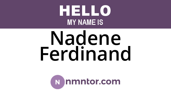 Nadene Ferdinand