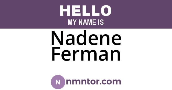 Nadene Ferman