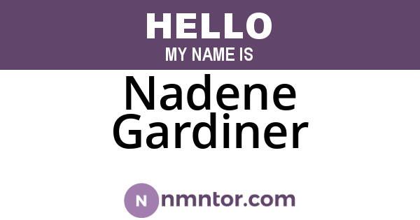 Nadene Gardiner
