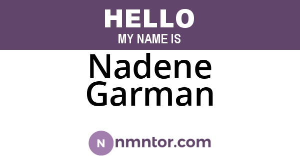 Nadene Garman