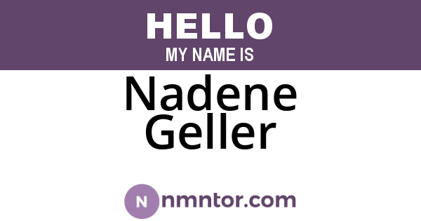 Nadene Geller