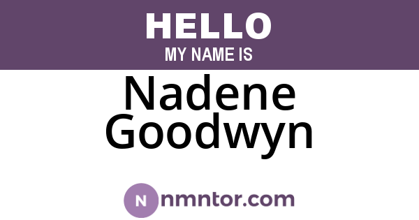 Nadene Goodwyn