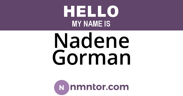 Nadene Gorman