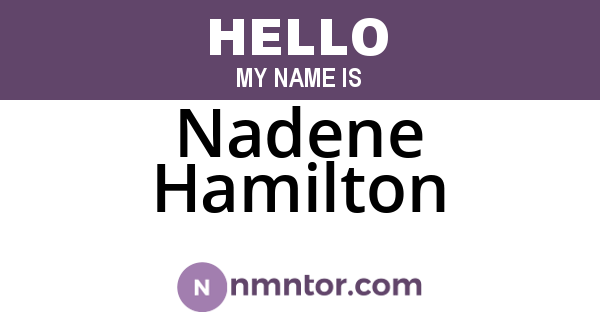 Nadene Hamilton