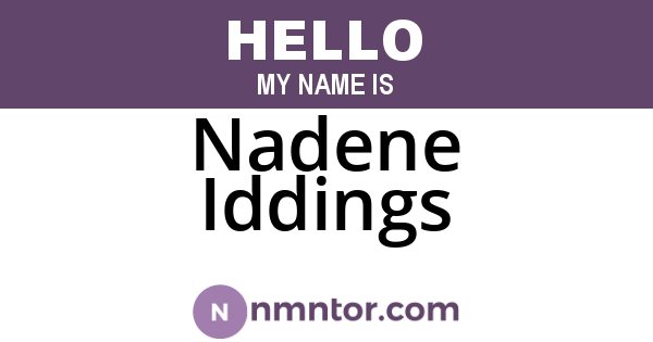 Nadene Iddings