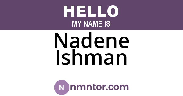 Nadene Ishman