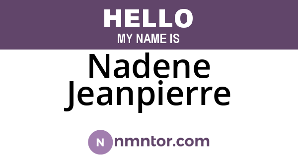 Nadene Jeanpierre