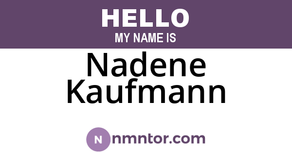 Nadene Kaufmann