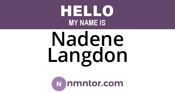 Nadene Langdon