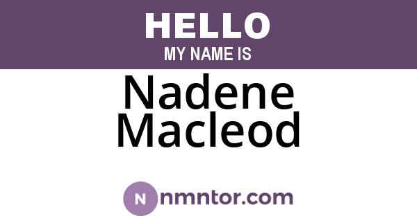 Nadene Macleod