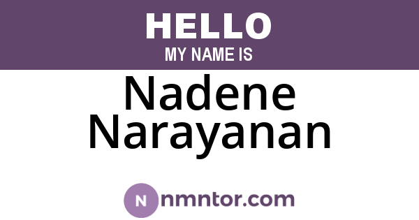 Nadene Narayanan