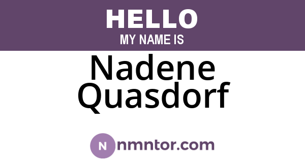 Nadene Quasdorf