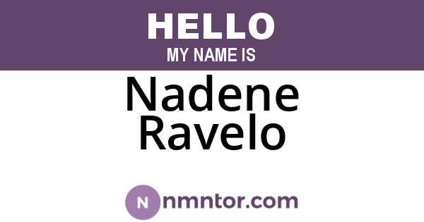 Nadene Ravelo