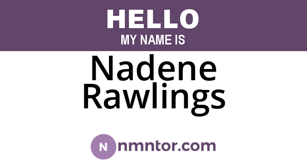 Nadene Rawlings