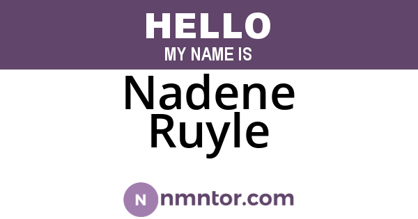 Nadene Ruyle