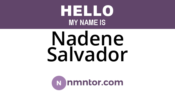 Nadene Salvador
