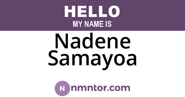 Nadene Samayoa