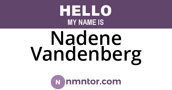 Nadene Vandenberg