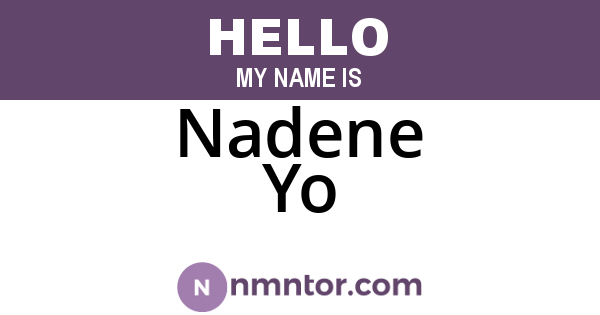 Nadene Yo