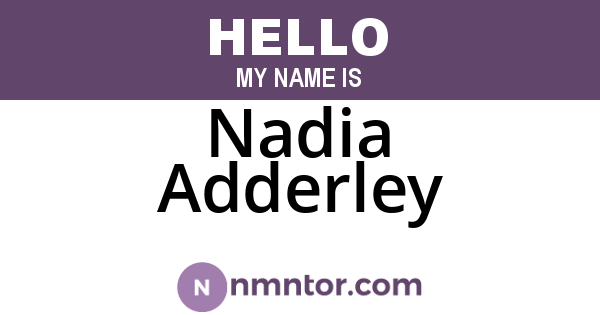 Nadia Adderley