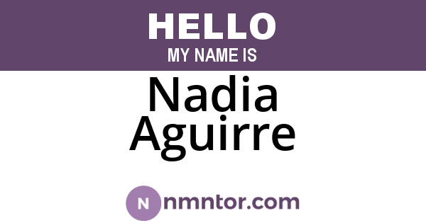 Nadia Aguirre