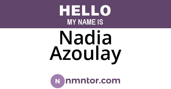 Nadia Azoulay