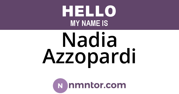 Nadia Azzopardi