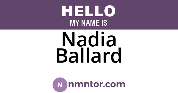 Nadia Ballard