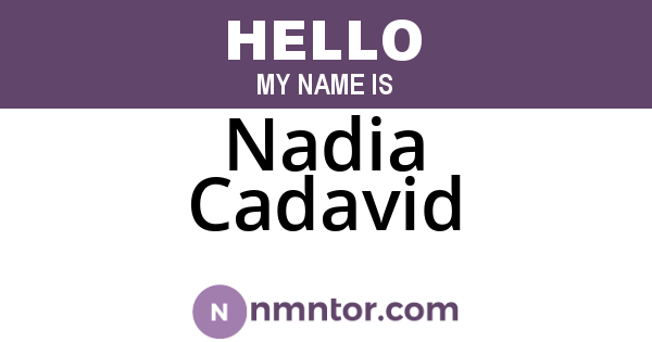 Nadia Cadavid
