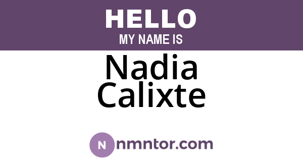 Nadia Calixte