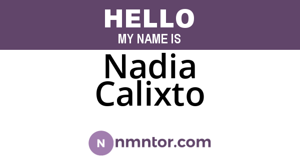 Nadia Calixto