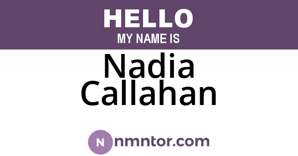 Nadia Callahan