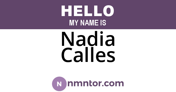 Nadia Calles