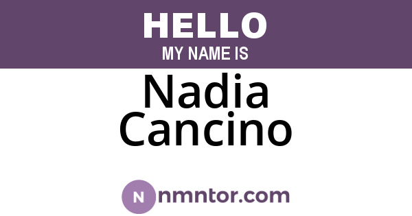 Nadia Cancino