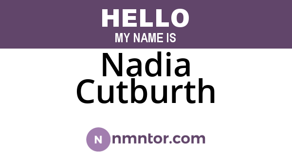 Nadia Cutburth