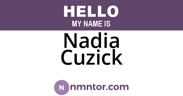 Nadia Cuzick