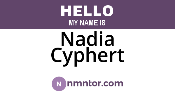 Nadia Cyphert