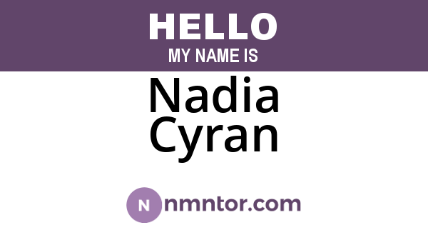 Nadia Cyran