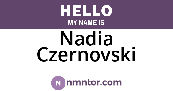 Nadia Czernovski
