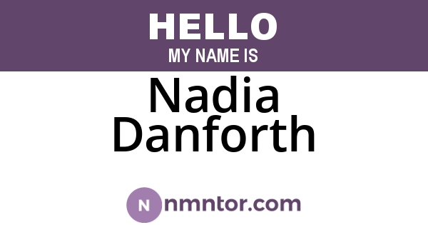 Nadia Danforth