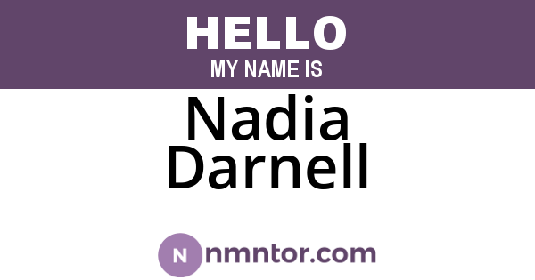 Nadia Darnell